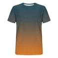 thumbnail image 4 of Mens T-shirts Gradient Short Sleeve Crewneck Tee with Stylish Color Transition Design Daily Wear Casual T Shirt for Men O XXXL, 4 of 4