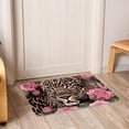 thumbnail image 6 of Rose Leopard Polyester Non-Slip Machine Washable Floor Mat: Outdoor Carpet Floor Mats, 6 of 6