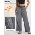 thumbnail image 4 of Baleaf Women's Lightweight Pants Quick Dry Wide Leg Hiking Water Resistant with 4 Pockets Travel Baggy Parachute Cargo Pant Dark Gray L, 4 of 7