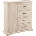 thumbnail image 1 of Jolene 45" 4-Drawer and 3-Adjustable Shelves Wardrobe in Natural Birch, 1 of 5