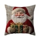 thumbnail image 2 of Seyotauo Christmas Pillow Covers 18x18 Farmhouse Christmas Decorations Snowman Wreath Santa Claus Tree Merry Christmas Holly Jolly Winter Holiday Decor Throw Cushion Case for Home Couch, 2 of 6