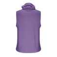 thumbnail image 6 of Otntypg Womens Sleeveless Sun Protection Shirt UPF 50+ Rash Guard Shirts with Face Mask Summer Outdoor Athletic Workout Tank Tops Purple#03 L, 6 of 6