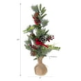 thumbnail image 3 of Maison Concepts Christmas Cardinal And Pinecone Tree In Burlap (4L X 4W X 24H), 3 of 3
