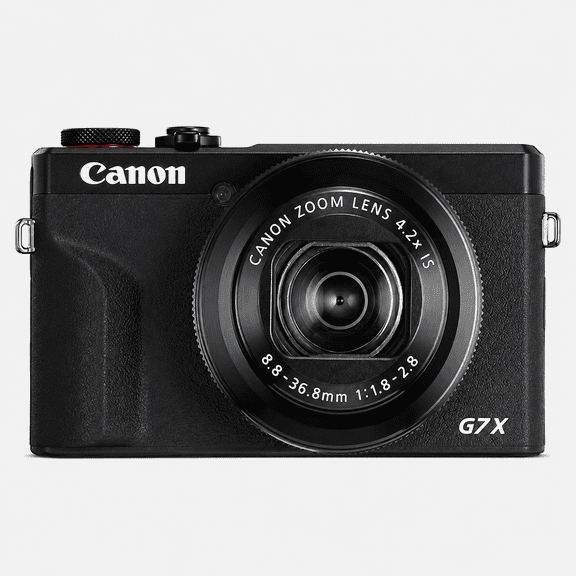 Restored Canon PowerShot G7 X Mark III Digital Camera, 20.1MP 1-Inch CMOS Sensor, 4.2x Optical Zoom, 4K Video, Wi-Fi, Bluetooth, Black, International Version