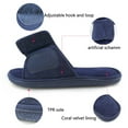 thumbnail image 6 of Mens Slippers,Breathable Open Toe Machine Washable Soft Sole Slippers for Indoor Outdoor Quiet Comfort,Slippers for Men,Navy,11-12, 6 of 9