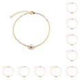 thumbnail image 1 of Tobilleras Elegante Sonducket Aleación de Oro Perlas falsas Accesorios estéticos simples Oro Type1 NO1, 1 of 6