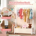thumbnail image 4 of UNTIMATY Kids Clothing Rack with Storage Shelf, Baby Garment Rack for Hanging Clothes, Kids Dress Up Rack Storage for Coats with 2 Hangers, White, 4 of 7