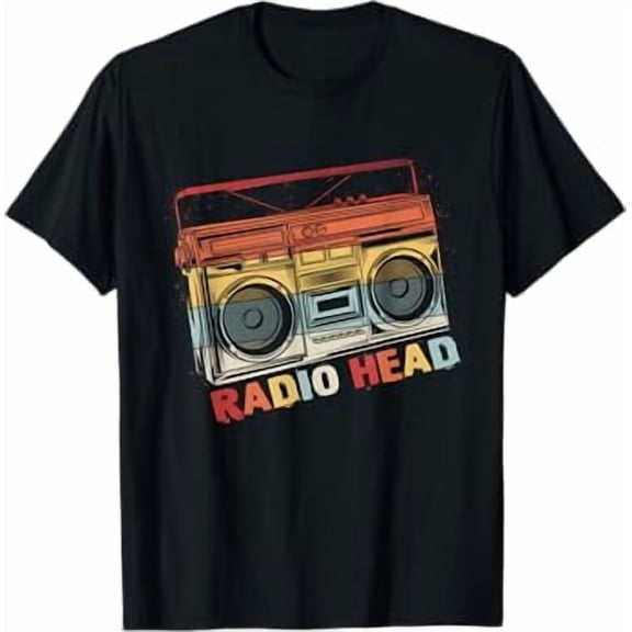 Vintage Radio Headphones Cassette Music T-Shirt