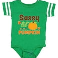 thumbnail image 3 of Inktastic Thanksgiving Sassy Lil Pumpkin with Fall Leaves Girls Baby Bodysuit, 3 of 5