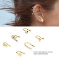 thumbnail image 3 of 6pcs Fake Nose Ring Hoop, Clip On Stainless Steel Fake Nose Rings Jewelry, Nose Ring Hoop Nose Rings For Women Men, 3 of 5