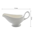 thumbnail image 2 of Ceramic White Gravy Boat With Handle Hotel Western Restaurant Cafe Small Milk Pitcher, 2 of 7