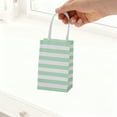 thumbnail image 4 of Unique Bargains 6 Pcs Gift Bags Stripes Gift Packaging Green, 4 of 5