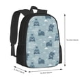 thumbnail image 2 of Lafuoo Cute Hippopotamus Pattern Large Capacity Backpack, Durable Adjustable Straps Campus, Travel, Work Computer Backpack, Unisex-One Size, 2 of 7