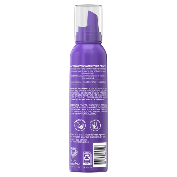 Aussie Miracle Waves Soft Wave Mousse with Hemp Seed Oil, Paraben