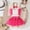 k-1482Pink2998, variant on SONGGE Toddler Outfit Sets Girls Ruffles Ribbed O-Neck Romper Bodysuits Skirts Headbands Set Cartoon Classic Clothing Sets