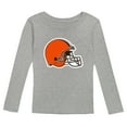 thumbnail image 2 of Toddler Heather Gray Cleveland Browns Long Sleeve T-Shirt and Pants Sleep Set, 2 of 5
