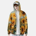 thumbnail image 2 of Gaeub Sunflower Field Art Men's and Women's UPF 50+ Long-Sleeved Sun Protection Clothing, Fishing Shirt Long Sleeve Zip-X-Large, 2 of 7