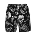 thumbnail image 4 of Lsque Mens Swim Trunks Skull bird bat spider Pattern - Bathing Suit Compression Liner - Beach Swim Shorts Swimwear - (S-3XL) - Stretch Quick Dry -Medium, 4 of 9