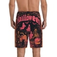 thumbnail image 2 of Mens Pajama Pants - Halloween Pink Happy Sleep Shorts Mens Pajama Shorts, Comfy Pj Pants for Mens Lounge Shorts, 2 of 5