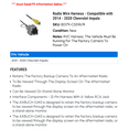 thumbnail image 2 of Radio Wire Harness - Compatible with 2014 - 2020 Chevy Impala 2015 2016 2017 2018 2019, 2 of 2