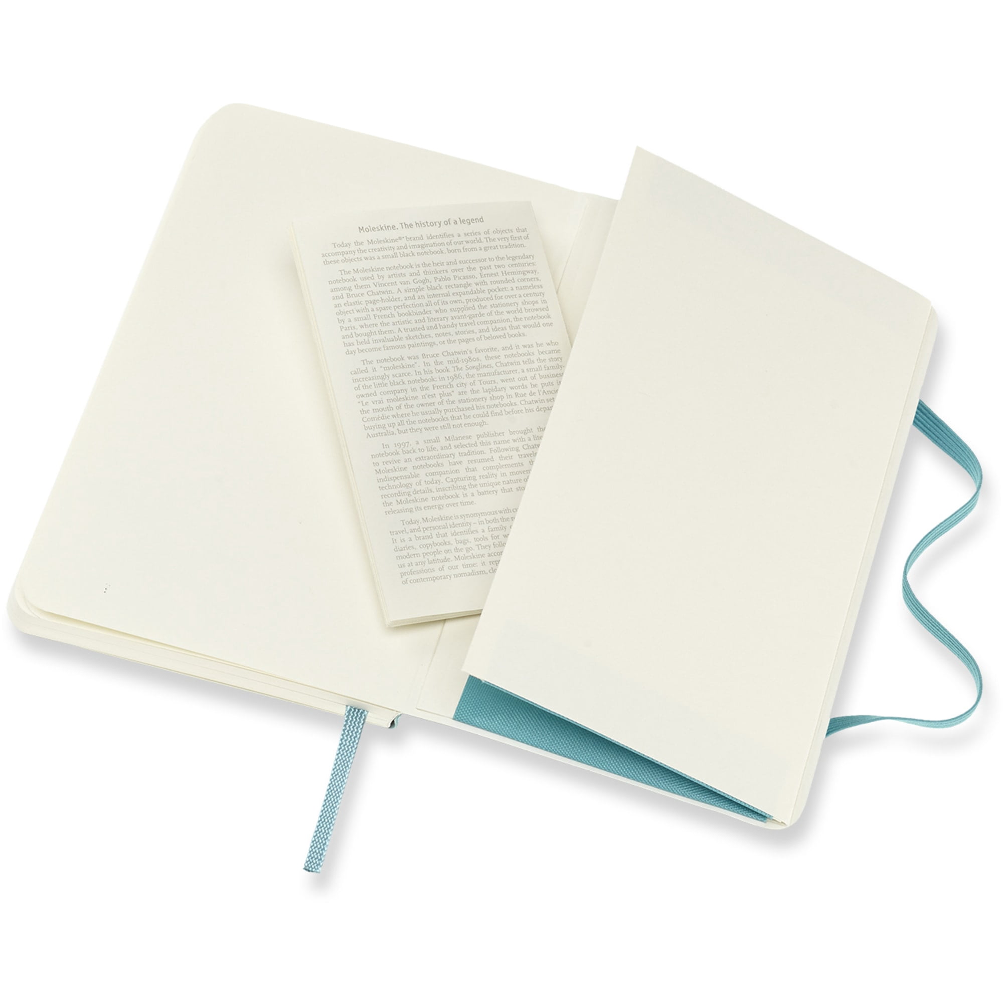 Moleskine Classic Notebook, Soft Cover, Pocket (3.5" x 5.5"), Ruled, Blue Reef