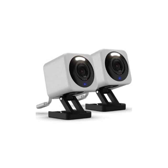 Cámara de seguridad WYZE Cam v4 2.5K HD WiFi interior/exterior, paquete de 2