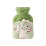 Cute Portable Warmer Filled Mini Warm Belly Treasure Hot Water Bottle Plush Cartoon Warmer Hand Feet GREEN DINOSAUR