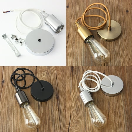 E27 Ceiling Rose Braided Fabric Flex Pendant Hanging Lamp Departments
