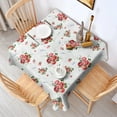 thumbnail image 2 of Pioneer Flower Floral Print Pattern Square Tablecloth,Waterproof Square Table Cover,Wipeable Spillproof Washable Table Cover for Home Kitchen Party Decor 42"X42"(107x107cm), 2 of 6