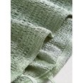 thumbnail image 3 of Mint Green Ruched Tie-Shoulder Pleated Mini Dress For Women, 3 of 4