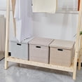 thumbnail image 1 of Cajas De Almacenamiento 1 caja de almacenamiento de tela beige plegable para organización del hogar Rkxzt, 1 of 8