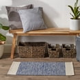 thumbnail image 2 of DII French Blue Variegated Border Hand-Loomed Cotton Rug 2x3 Ft, 2 of 12