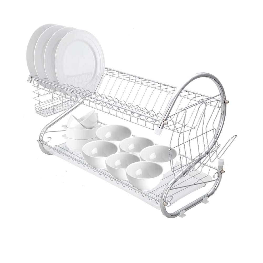 Private Jungle Multifunctional S-shaped Dual Layers Bowls & Dishes & Chopsticks & Spoons Collection Shelf Dish Drainer Private Jungle Multifunctional S-shaped Dual Layers Bowls & Dishes & Chopsticks & Spoons Collection Shelf Dish Drainer