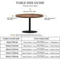 thumbnail image 2 of Round Fitted Tablecloth with Elastic Edge, 36"-60" Waterproof Stain Resistant Table Cover for Indoor, Outdoor, Picnic, Dining, Camping, Party, Holiday, 48inch, Teak Wood, 2 of 4
