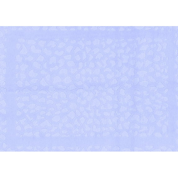 Ahgly Company Indoor Rectangle Solid Blue Modern Area Rugs, 7' x 9'