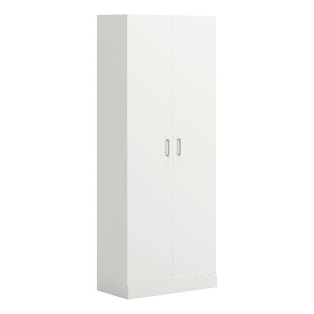 Pemberly Row Armoire de Rangement en Bois Manufacturé Finition Blanche