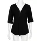 thumbnail image 4 of Blusa Moda Collar En V Cremallera Elegante Y Casual Camisa, 4 of 8