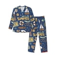 thumbnail image 1 of Balery Marine Nautical Pijama para Hombre de Dos Piezas con Manga Larga, Conjunto de Dormir y Descanso Suave con Bolsillos-Medium, 1 of 7