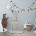 thumbnail image 2 of Fabric Bunting Banner, 2 Pack Handmade Neutral String Banner With Felt Ball Each 8.5 ft 10 Flags Nursery Wall Hanging Wedding Birthday Home Baby Shower Party Decoration Bunting, 2 of 6