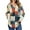 Plaid Colorblock, variant on UVN Fall Hoodies for Women Long Sleeve V Neck Hooded Sweatshirts Ladies Loose Casual Drawstring Pullover Tops