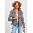 thumbnail image 4 of Campera PRETTYGARDEN 2025 de gamuza sintética corta gris Talle S, 4 of 9