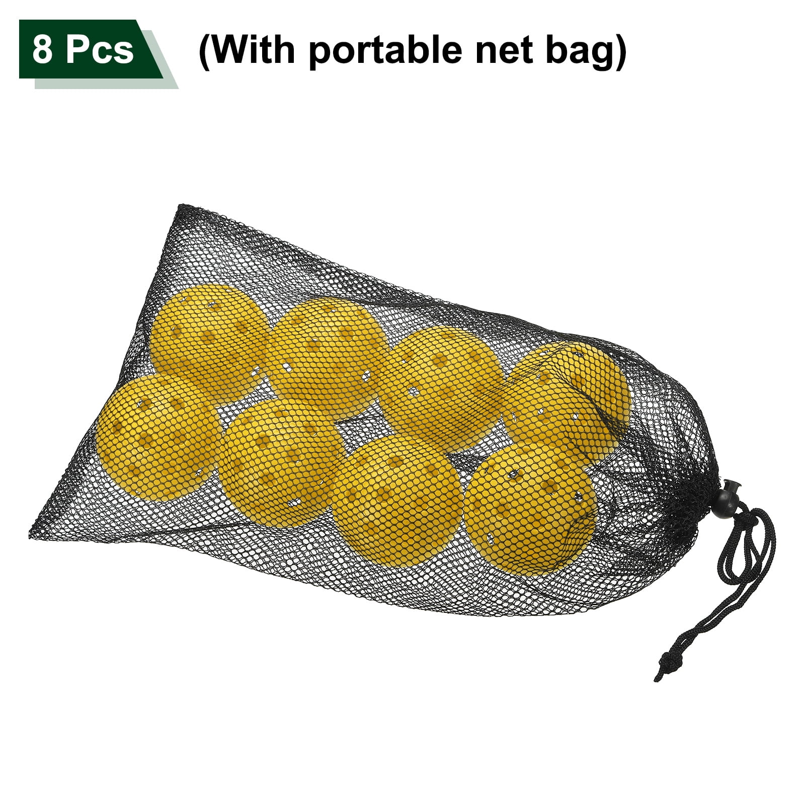 Uxcell 40 Holes Outdoor Pickleball Balls USA Pickleball Pickleball Ball for Amateurs, Yellow 8 Pack