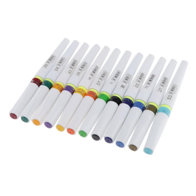 12/24 Uds., de Pintura Brillante, Puntas , Estudiantes, , Dibujo, Rotuladores de 16cm , 12 colores Gloria Pluma de pincel de brillo