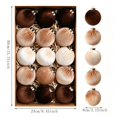 thumbnail image 3 of GWAAMB 15Pcs Christmas Hanging Ball Ornaments Set, Plastic Baubles for Xmas Tree Holiday Decor (A), 3 of 7