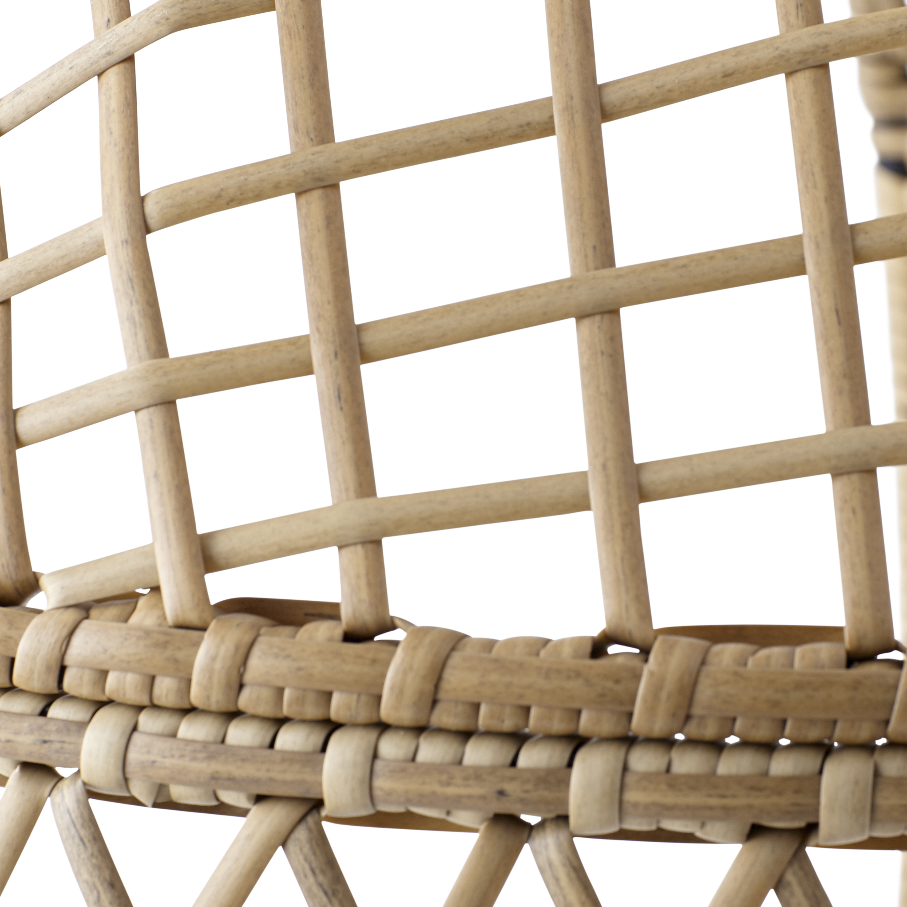 Better Homes & Gardens Kid's Ventura Outdoor Wicker Stationary Egg Chair with Cream Cushions - image 4 of 8