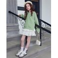 thumbnail image 4 of Arshiner Girls Crewneck Sweatshirt Long Sleeve Pullover Tops Drop Shoulder Side Split Sweatshirts, 4 of 5