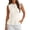 White, variant on Women Summer Sweater Vest Slim Fit Ribbed Knit Round Neck Shirt