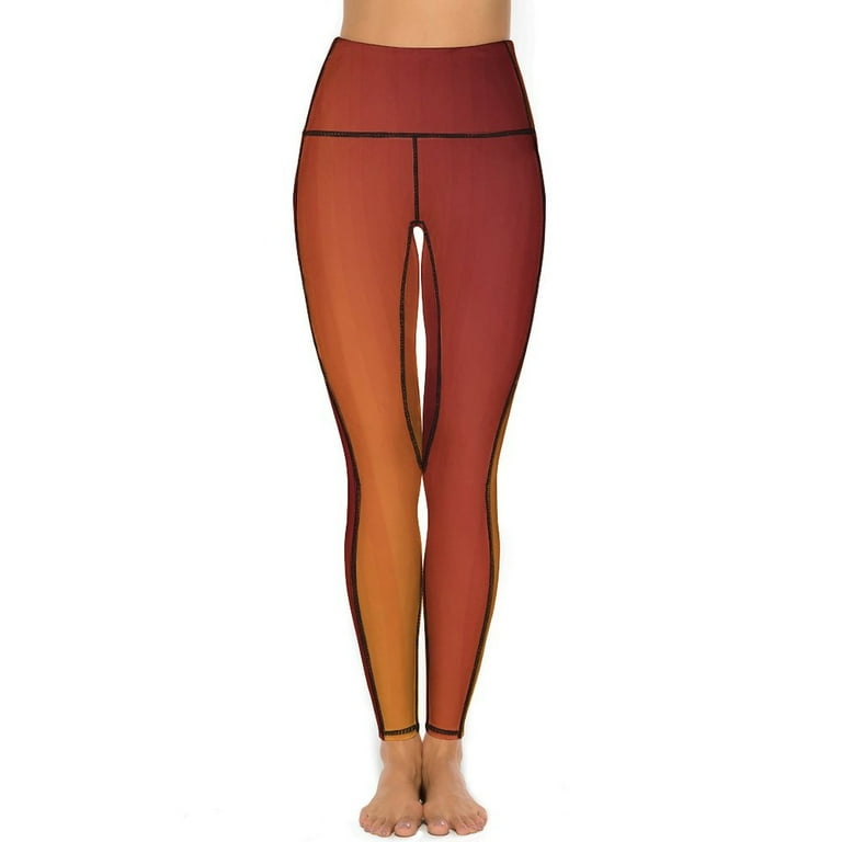 CLXMCS Burnt Orange to Rust 325 Women s Leggings High Waisted Yoga Pants Leggings with Pockets Yoga Pants for Workout Walmart