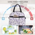 thumbnail image 4 of Uemuo Lavender Flowers Printed Lunch Bag Lunch Box Reusable Insulated Lunch Tote Bag, Leakproof Thermal Cooler Sack Food Handbags Case High Capacity, 4 of 5