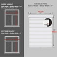thumbnail image 2 of Cordless Zebra Blinds Roller Shades for Window-Dual Layer Sheer Blinds Light Control with Valance Day Night Privacy Light Filtering Fabric ; W x ; H (W.xHcm), 2 of 9